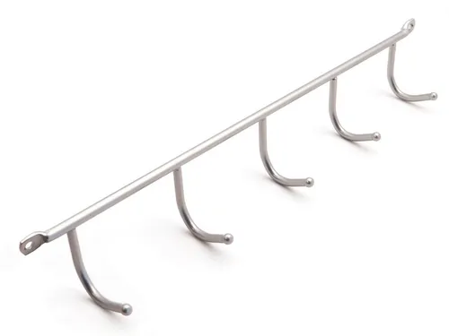 SO-TECH® Küchenrückwand Hakenleiste chrom matt 350 x 43 x 49 mm, wahlweise Unterbau- oder Wandhaken