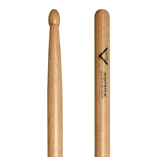 Vater Drumsticks VHNSW - Nightstick 2S American Hickory Serie - Ovale Holzspitze