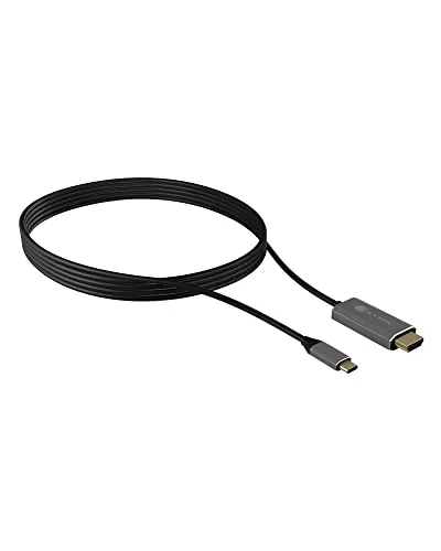 ICY BOX IB-CB020-C Aktives USB-C zu HDMI Kabel (1,8 m), UHD (2160p), HDCP 2.2, Konverter, schwarz
