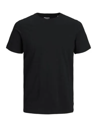 Jack & Jones Plus Herren JJEORGANIC Basic Tee NOOS T Shirt, Black/, 5XL Große Größen EU