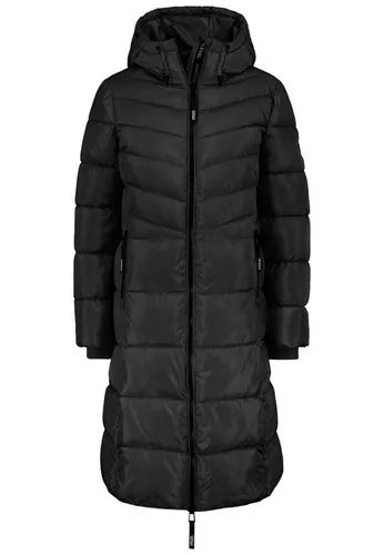 Sublevel Steppmantel Schwarz - L - Eleganter, wärmeisolierender Steppmantel mit Kapuze und elastischen Ärmelabschlüssen. Ideal für kalte Tage und vielseitig kombinierbar.