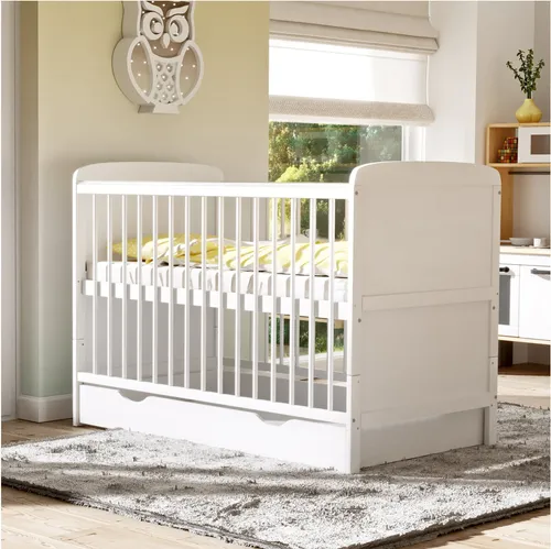 Baby-Delux Babybett Natalie 2in1 140x70 Weiß mit Schublade