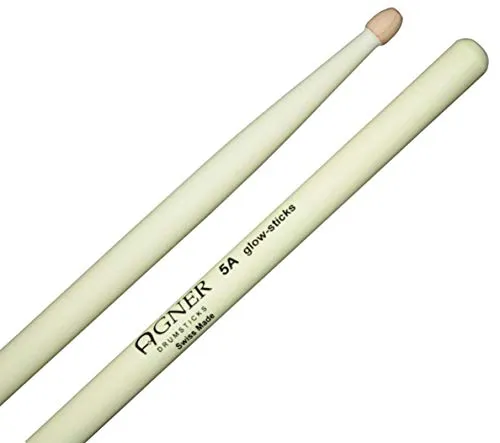 Agner Drumsticks 5A UV Glow Sticks - Leuchtende Performance - Stöcke für Drummer, die im Dunkeln leuchten und für spektakuläre Auftritte sorgen.