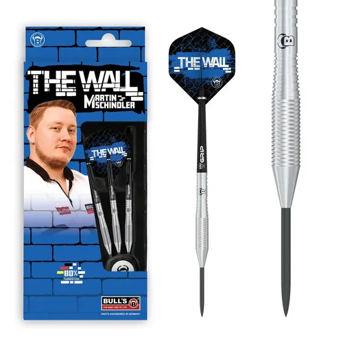 BULL'S Unisex – Erwachsene Martin Schindler Dart, Silber, 21g - Steel-Dartpfeile für präzises Spielen, ideal für Hobby- und Profidartspieler mit hochwertiger Verarbeitung und optimalem Grip.