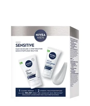 NIVEA MEN Sensitive Routine Set Waschgel & Gesichtspflege Creme Gesichtspflegeset 1 Stk