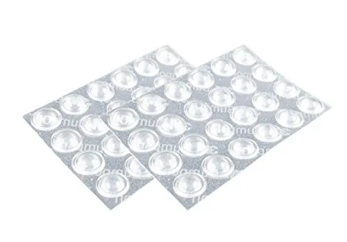 Naths Hardware® | Elastikpuffer transparent selbstklebend 50 Stück | Anschlagpuffer 8mm | Gummi Türpuffer | Möbelpuffer Schutzpuffer Silikon Puffer Gummipuffer Anschlagdämpfer Wandpuffer
