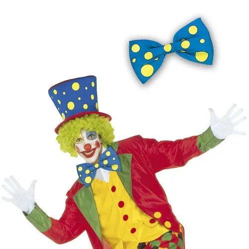 Zirkus Accessoire Clown Fliege Blau für Fasching und Karneval Mottopartys