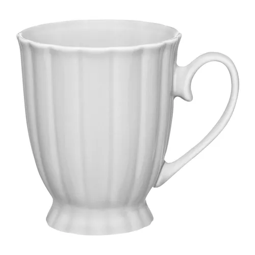 Kaffeebecher auf Fuß Kaffeetasse Becher Porzellan Tasse Kaffee Tee 310 ml grau