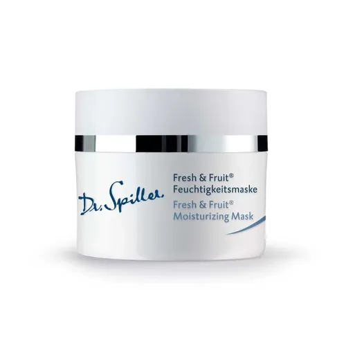 Fresh & Fruit Feuchtigkeitsmaske 50ml Dr Spiller - Gesichtsmasken für trockene Haut, vegan mit Mango- und Papaya-Extrakt für intensive Feuchtigkeit und Pflege.