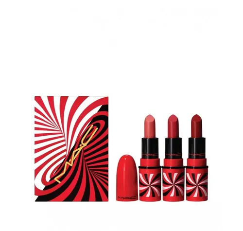 MAC Tiny Tricks Set: Mini Cream Lipstick Awespic - Lippenstifte Set mit 2 Mini Cream Lipsticks, perfekt für unterwegs und ideal für vielseitige Looks. Enthält Awespicious und Sleight Of Grand.