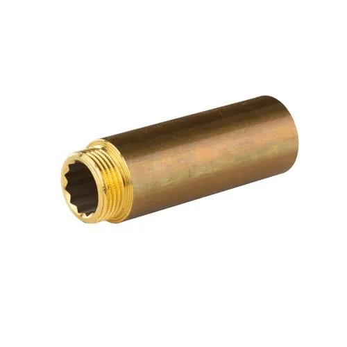 Messing Gewinde-Fitting Hahnverlängerung IG/AG 1' (DN 25) Länge 100 mm - schwere Ausführung