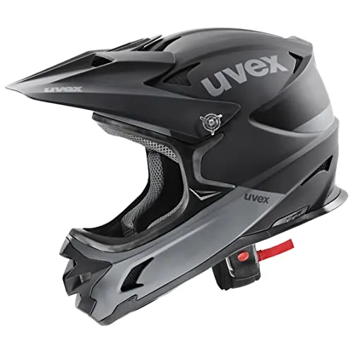 Uvex HLMT 10 Integral Fahrradhelm schwarz-grau matt (XL) - Fahrradhelm mit Hardshell, 13 Lüftungsschlitzen und verstellbarem Visier für optimalen Komfort und Sicherheit beim Radfahren.