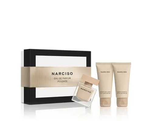 Narciso Rodriguez Duft-Set Poudrée - Exquisites Duft-Set mit dem holzig-blumig-pfeffrigen Parfüm Narciso Poudrée. Ideal für elegante Anlässe, umhüllt es die Sinne mit einem pudrigen, warmen Flair.