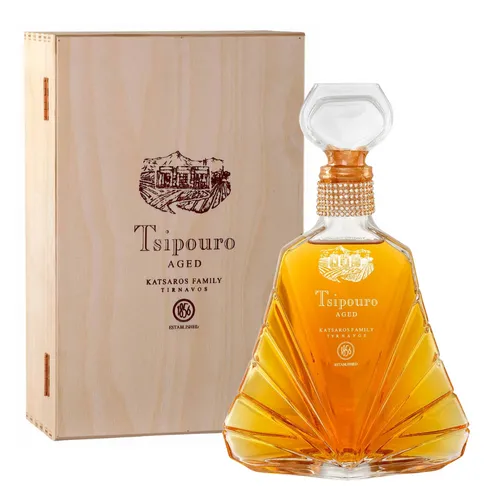 Tsipouro Tirnavou aged mit Holzbox 40% 0,7l