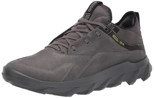 ECCO Herren Mx Hiking Shoe, Grau (Titanium) - 45 EU - Wanderschuhe mit elastischer sockenartiger Konstruktion für perfekten Sitz und Komfort. Anatomisch geformte Leiste mit ECCO FLUIDFORM Technologie für Stabilität und eine robuste Außensohle für beste Griffigkeit.