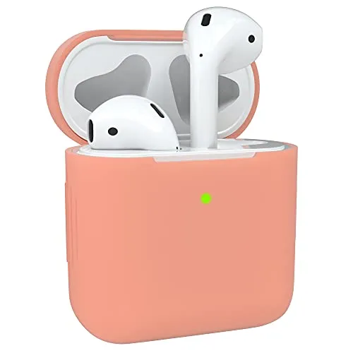 EAZY CASE - Schutzhülle für AirPods 1 & 2 Hülle Rosa Silikon Case Stoßfest mit Deckel Schutz Antikratz Etui Cover rutschfeste Silikonhülle für Airpod Pro 1. / 2. Generation Silikoncase in Altrosa