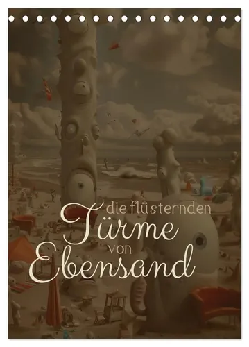 Kester Trapp | Die Flüsternden Türme von Ebensand (Tischkalender 2026) - Hochwertiger Tischkalender im DIN A5 Format mit 14 Seiten, inspiriert von Musik und Fotografie. Ideal zur Planung und Verschönerung Ihres Arbeitsplatzes.