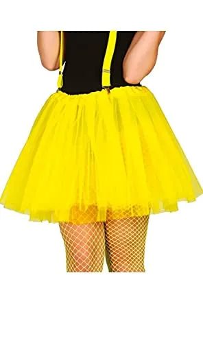 FIESTAS GUIRCA | Gelbes Tutu für Frauen (Einheitsgröße) - Textil-Kostümzubehör für Halloween, Karneval und Themenpartys - Ideal für Ballerina-, Engel- und Brautkostüme - Gelb