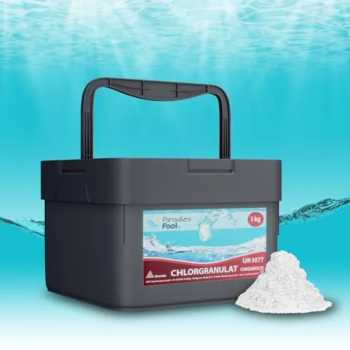 Paradies Pool Chlor Schnell Granulat für Pool, Schwimmbecken, schnell löslich, Inhalt: 3 kg