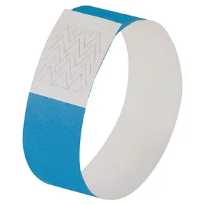 SIGEL Eintrittsbänder neon blau EB211 - 120 bedruckbare neonblaue Armbänder aus wasserfestem Tyvek, ideal für Einlasskontrollen bei Veranstaltungen. Mit fortlaufender Nummerierung und manipulationssicherem Klebeverschluss.