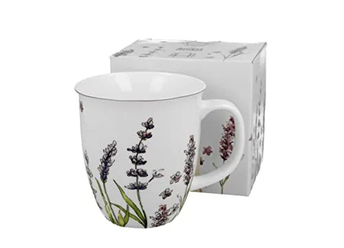 DUO FLORAL Becher 650 ml CLASSIC LAVENDER New Bone China Porzellan