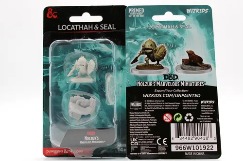 WZK90418 - D&D Nolzur's Marvelous - Unpainted Miniatures - Locathah & Seal