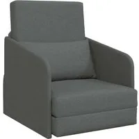 vidaXL Schlafsessel 2-in-1 Dunkelgrau