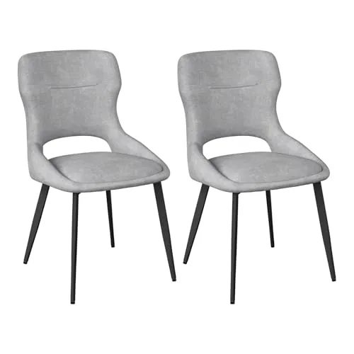 WOLTU Esszimmerstühle 2er Set – Elegante Küchen- und Wohnzimmerstühle mit Chenille-Bezug