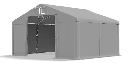 DAS COMPANY Lagerzelt 3x4m wasserdicht grau Zelt 560g/m² PVC Plane hochwertig Zelthalle Summer SD - Faltpavillon - Gartenpavillon - Pavillon - Lagerhallen - Gartenhaus - Zeltgarage - Garagenzelt