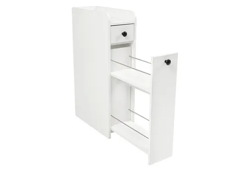 COSTWAY Badkommode mit Rollen & 2 Schubladen