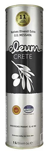 Oleum Crete P.D.O. Messara/Timbaki/Kreta 1000ml mildes-fruchtiges Olivenöl von Kreta. Hersteller mit über 92 internationalen Auszeichnungen. Sortenrein aus der Koroneiki-Olive.