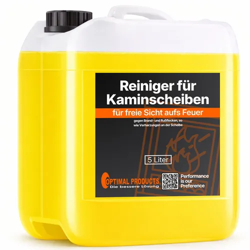 Kaminscheiben Reiniger bei leichter und starker Verschmutzung 5 Liter Ruß EX