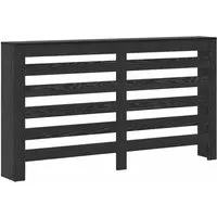 vidaXL Heizkörperabdeckung Schwarze Eiche 149 x 20 x 82 cm - Heizkörperverkleidung aus langlebigem Holzwerkstoff, modern und platzsparend, verwandelt deinen Heizkörper in eine praktische Ablage.