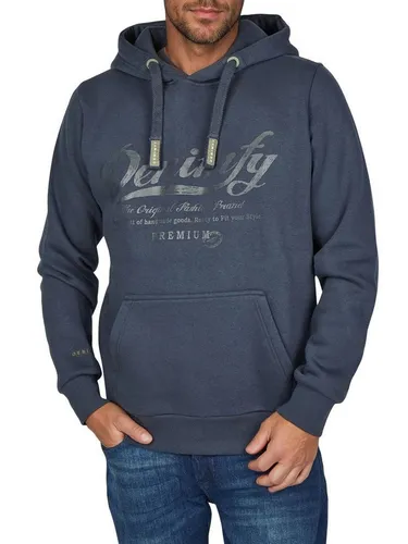 DENIMFY Kapuzenpullover Herren Regular Fit DFArno - Stylischer Regular Fit Hoodie mit modischem DENIMFY Logo Print. Praktische Kängurutasche und verstellbare Kapuze. Ideal für Freizeit und Sport, aus pflegeleichtem Baumwoll-Mischgewebe. Erhältlich in mehreren Größen und Farben.