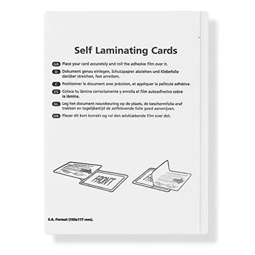 Kaltlaminiertaschen selbstklebend, Laminierfolien aus PET zum Versiegeln und Schützen von Fotos, Speisekarten etc. ohne Laminiergerät, 10er-Set, je 117 mm x 160 mm für A6, transparent