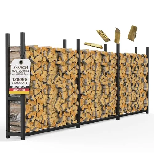 Kaminholzregal Metall 335x25x115 cm von LAWA Living and Lifestyle