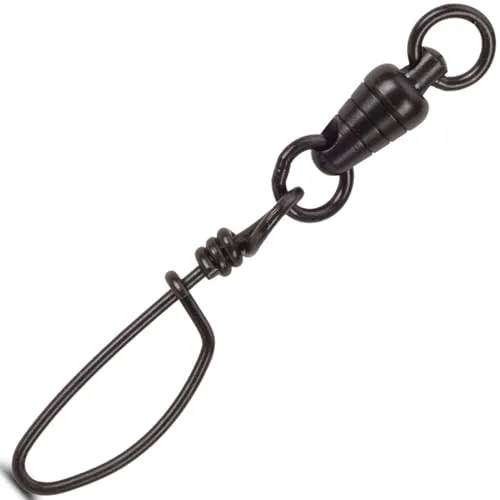 Uni Cat Kugellagerwirbel mit Karabiner zum Wallerangeln Camou Ultra Rotation Cross Lock Swivel, Größe/Tragkraft/Packungsinhalt:42.5mm / 46kg / 5 Stück