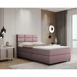 Panda Möbel Boxbett, Rosa, 120x206 cm