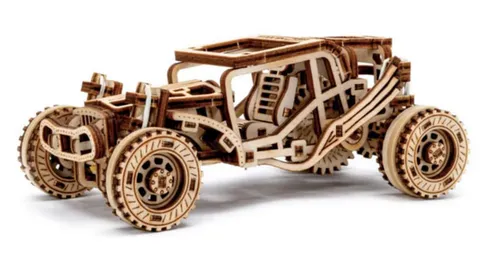 Revell Tiny Adventures Buggy - Dynamisches Modell mit Gummibandmotor, interaktive Vorwärts- und Rückwärtsbewegung für spannenden Modellbau-Spaß