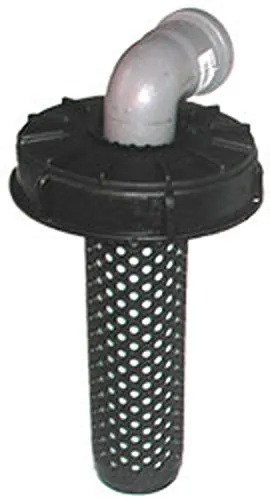 TÄSLER-Produktion Deckelfilter NW150 auf HT-Bogen DN70 90° - Deckel