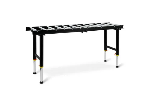 EBERTH Werkbank Rollentisch, höhenverstellbar mit 200kg Tragkraft - Robuster Fördertisch für den einfachen Transport schwerer Werkstücke, höhenverstellbar von 600mm bis 1100mm, ideal für Werkstätten und Fabrikhallen.