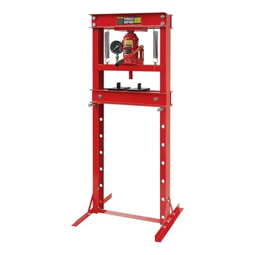 Wiltec 20T Profi Werkstattpresse - Hydraulikpresse mit 20 Tonnen Pressdruck, ideal für vielseitige Werkstattanwendungen und Hobbyschrauber. Inklusive praktischem Manometer für optimale Druckkontrolle.