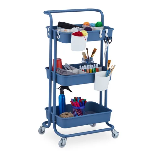 Mobiler Rollwagen Küchenwagen in Blau