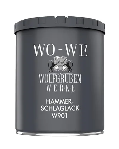WO-WE Hammerschlaglack Hammerschlag Effektlack Metallschutzlack Anthrazit Grau - 750ml