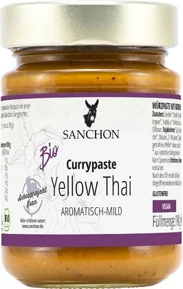  Sanchon BIO Thai Currypaste gelb 190g, Grill- & Gewürz Paste 22,11 EUR/kg