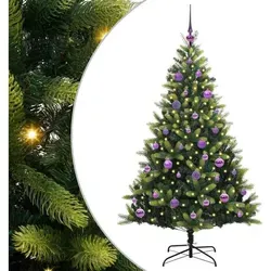 Künstlicher Geflammter Weihnachtsbaum 150 Leds Grün 150 Cm Vidaxl