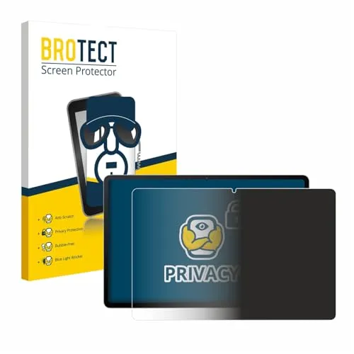 BROTECT Anti-Spy Blickschutzfolie für Samsung Galaxy Tab S7 FE (im Querformat) Privacy Screen Protector [Displayschutz, Sichtschutz, Blaulichtfilter]