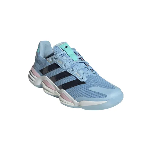 adidas Hallen-Indoorschuhe Stabil 16 2025 Damen, Größe 40 2/3 - Badmintonschuhe für Damen mit BOOST Zwischensohle für höchsten Komfort und Energierückgabe, ideal für Handball, Volleyball und Hallenhockey.