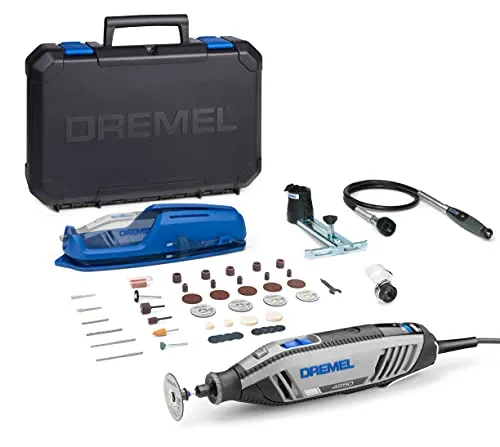 Dremel 4250 Drehwerkzeug 175W Multitool Kit mit 3 Aufsätzen 45 Zubehörteile 175W Motor mit elektronischer Rückmeldung Variable Geschwindigkeit 5.000-35.000 U/min