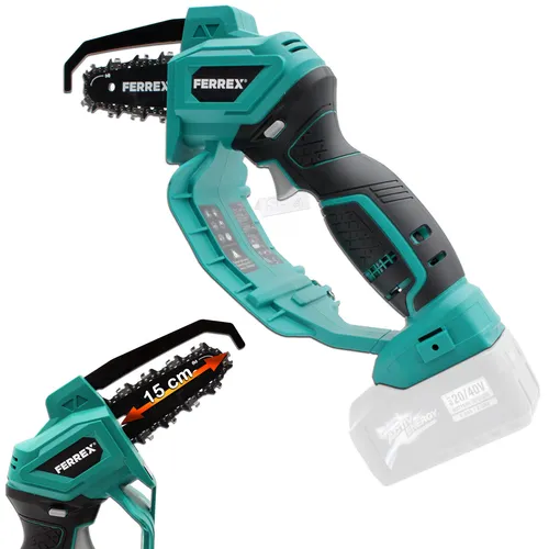Ferrex Akku Kompakt Mini Einhand Kettensäge Motorsäge Kabellos Astsäge Entaster